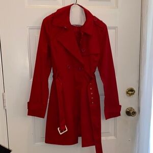 Women's Red Trench Coat